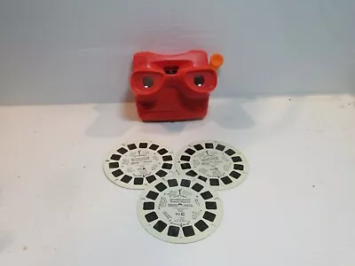 View-Master  Red  3-D Viewer - With 3- Mother Goose Reels.  Z14 • $29.98