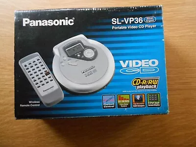 Rare Panasonic SL VP36 Portable Video CD Player In  Box - Complete And Working • £49.99