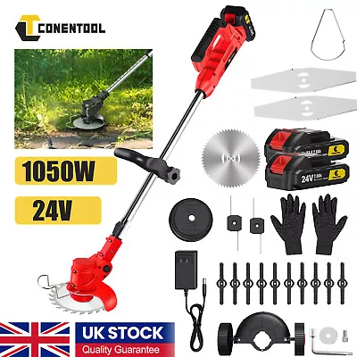 24V Cordless Strimmer Brushless Electric Grass Trimmer Weed Cutter Garden Edger • £35.99