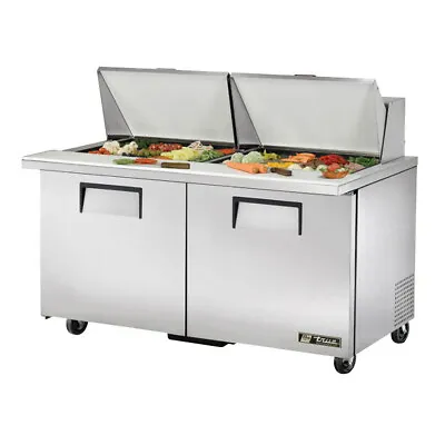 True TSSU-60-24M-B-ST-HC 60  Two Section Mega Top Sandwich Prep Table 24 Pan • $5188.06