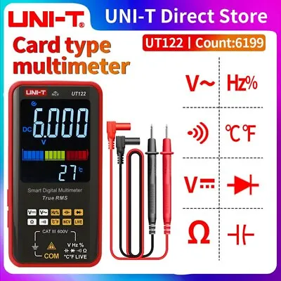 UNI-T Intelligent Multimeter T-RMS Dual Display Voltage Frequency NCV LIVE Test • £28.79