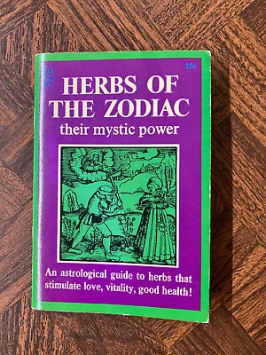 Vintage Dell Purse Book #3558 HERBS OF THE ZODIAC 1971 Dell Publishing GUIDE • $9.95