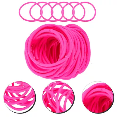  100 Pcs Hair Ties Rubber Bands Thick Headwear For Women Elastic Child No Damage • £11.58