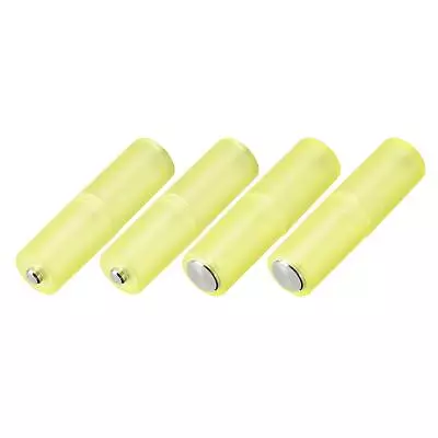 AAA To AA Battery Adapter Converter With Metal Contacts On Bottom Yellow 4 Pcs • $6.74