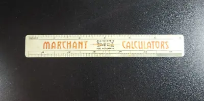 1940 Marchant Calculators 6  12 Month Calendar Ruler Plastic Flexible  • $16.99