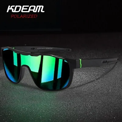 KDEAM One Piece Shape Polarized Sunglasses Men Sports Shield Glasses Oversized • $12.67