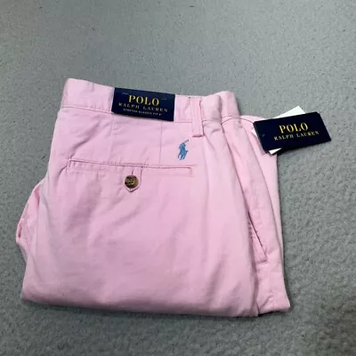 Polo Ralph Lauren Shorts Men 32x9 Pink Chinos Golf Pony Stretch Classic Fit NEW • $32