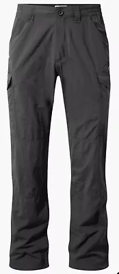 Craghoppers Men's NosiLife Cargo Trousers | Black Pepper | Size 34S • £12