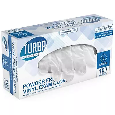 Disposable Vinyl Gloves 100 Size Large Non Sterile Powder Free Latex Free ... • $17.75