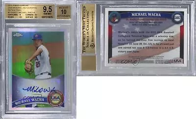 2011 Topps Chrome Refractor /199 Michael Wacha #USABB21 BGS 9.5 GEM MINT Auto • $68.10