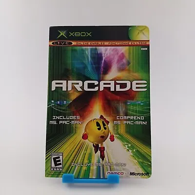 Arcade With Ms Pacman Namco Cardboard Sleeve Microsoft Xbox Complete In Box CIB • $9.99