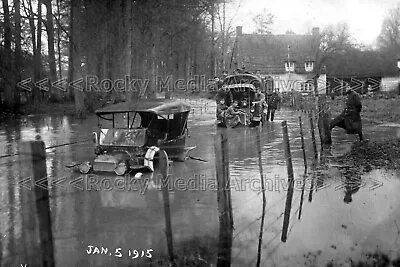 £3.35 • Buy Sxz-78 WWI, Military, Army Vehicles Stranded In Flood. Photo