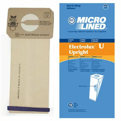 $14.99 • Buy DVC Micro-Lined Paper Bags Style U Fit Electrolux Discovery I, II, III - 12 Bags