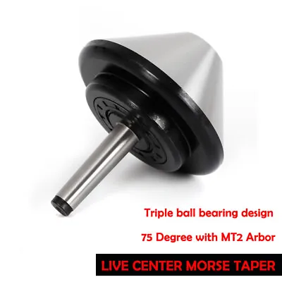 5'' MT-2 Bull Nose Live Center Morse Taper #2 Bull 75 Degree For Lathe 120mm • $63.36