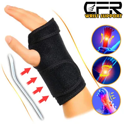 Wrist Brace Support Hand Carpal Tunnel Steel Splint Gym Arthritis Running Sprain • $10.99