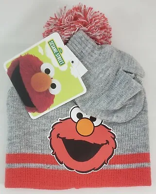 Sesame Street Elmo Beanie Hat Gloves Set Toddler Mitten Glove • $14.99