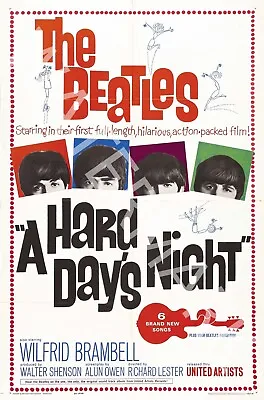 The Beatles - A Hard Days Night Movie - 1964 Vintage Music Poster • $29.95