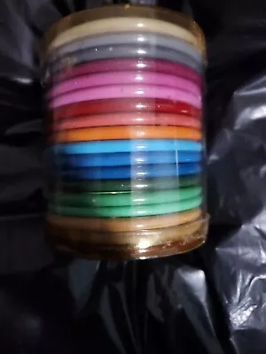 NEW Vintage Mixed Lot Of 18 Thin Stackable Bangle Bracelets Lucite Plastic 70's • $39.99