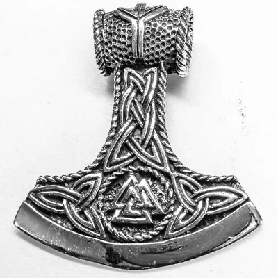 £39 • Buy Viking Axe Head Pendant 925 Silver Nordic Celtic Valknut  Pagan Feeanddave