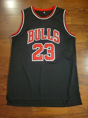 Michael Jordan #23 Chicago Bulls Basketball Jersey Size XL Stitched New Black • $38.95