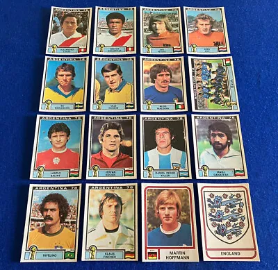 16 Panini Vintage Argentina 78 World Cup Football Album Stickers Recovered 2nds • £16