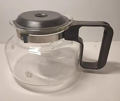 Vintage Mr Coffee 8 Cup Glass Black Handle Coffee Pot Flower Handle Lid Retro • $18.45