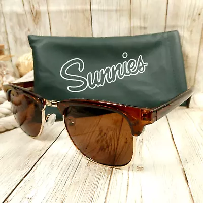 Sunnies Tortoise Brown Sunglasses W/Pouch - Timmy 60108 49-21-137 • $17.21