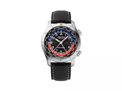 Alpina Startimer Pilot Quartz Worldtimer Watch 41 Mm Black Day AL-255BRB4S26 • $1440