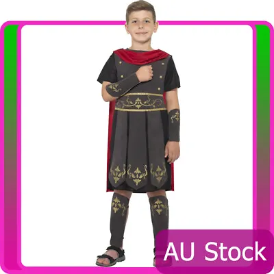 Kids Gladiator Roman Soldier  Costume Hero Greek Warrior Book Week Boys Medieval • $42.74