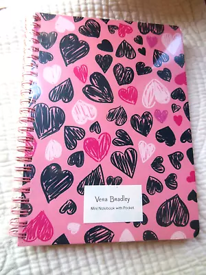 Vera Bradley Love You Lots Mini Notebook Spiral 160 Ruled Pages Interior Pocket • $14.50