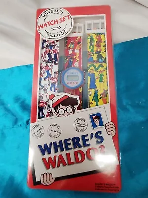 Brand New! Sealed! Vintage Retro Where’s Waldo? Watch Set Martin Handford 1991 • $10