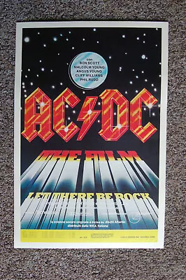 AC/DC Let There Be Rock 1982 Concert Movie Poster #2-- • $4.50