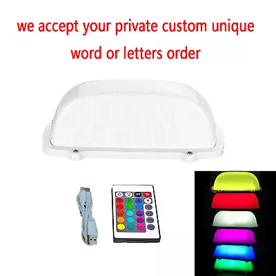 $32.99 • Buy Wireless USB Rechargeable DIY Cab Top Battery Roof Sign Lights Remote Control A
