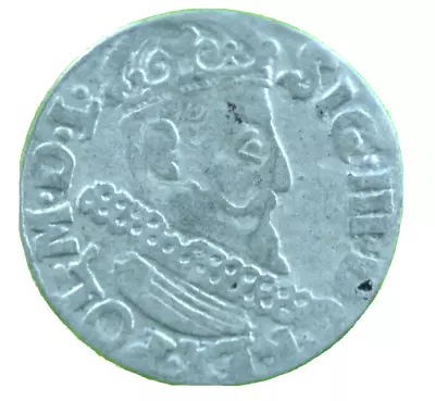 1622 POLAND SIGISMUND III WASA - 3 GROSCHEN TROJAK - GREAT COIN 20mm HIGH GRADE • $33