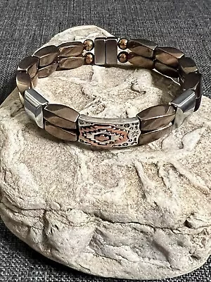 $44.09 • Buy Men Women Western Therapy Magnetic Copper Hematite Bracelet Anklet AZTEC SLIDER
