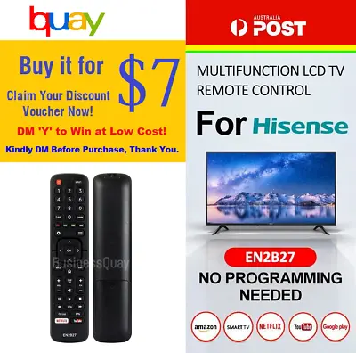 For Hisense TV Remote Control EN2B27 OEM Universal RC3394402/01 3139 238 AU NEW • $7.97