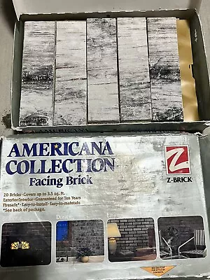 $39.95 • Buy Z-Brick Americana Collection Facing Brick Silver Gray 20 Bricks 3.5 Sq Ft Vtg