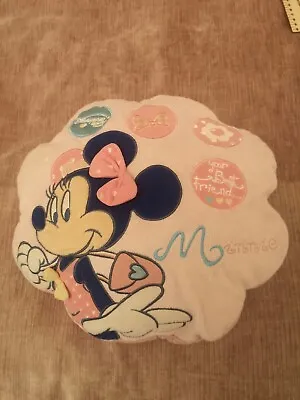 Disney’s Minnie Mouse Cushion Pillow Plush Pink 35cm • £8