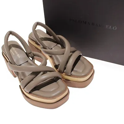 $254.99 • Buy Paloma Barcelo NWB Marine Constance Topo Wedge Sandals Sz 36 US 6 Grayish Brown