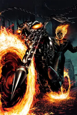 Ghost Rider Nicolas Cage Adventure Movie Wall Art Home Decor - POSTER 20x30 • $23.99