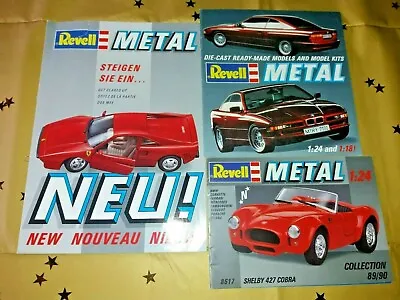 £4.99 • Buy 3 X Revel Die Cast Scale Model Car & Kits Catalogues 1989/90, Etc. 1:24, 1:18