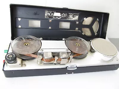 Vtg Transistor Portable Reel To Reel Tape Recorder  Snow Man Electra 770....?  • $45