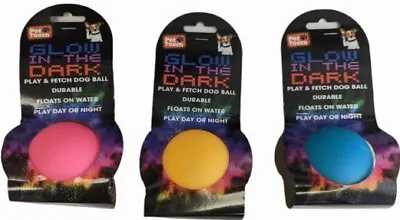 £6.49 • Buy Glow In The Dark Dog Ball Fetch Balls Toy Dog Gift Idea