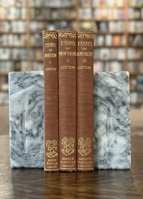 The Essays Of Michel De Montaigne 3 Vol (1913)London Bohn's Popular Library • $29.95
