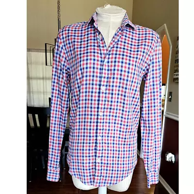 Zara Men Checkered Button Down Slim Fit Small • $15