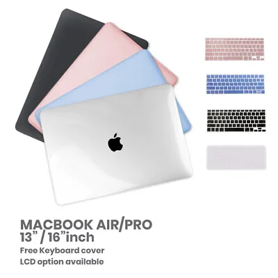 $16.80 • Buy Macbook Case / Keyboard Cover / LCD Clear Matte Black Peach Air Pro 13  16  Inch