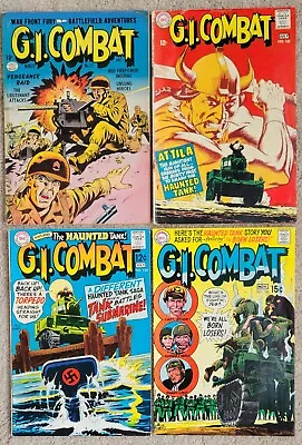 Gold & Silver Age G.I. COMBAT Comic Book Lot Of 4 War Comics #22 #130 #136 #138 • $22.50