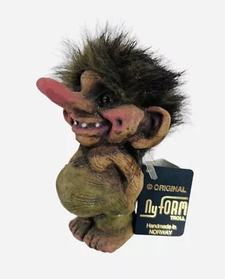 Vintage - Norwegian Nyform Troll Doll Figurine Handmade In Norway - Original Tag • $48.49