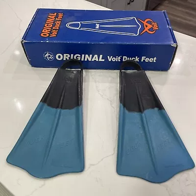 Voit Duck Feet - Swim Fins ( Small ) Custom Model BLUE GREEN With Original Box! • $19.99