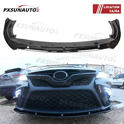 $49.99 • Buy For Toyota Camry 2018-2020 Front Bumper Lip Spoiler Splitter Gloss Black Sport